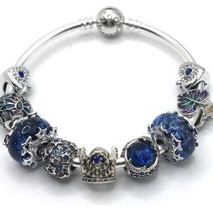 Authentic Pandora Bracelet With x1 Pandora Brand Bead ‘Blue Moon Shine’